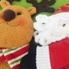 Christmas Stockings, 3D Plush Fireplace Hanging Stockings for Family Christmas Decoration