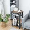 Simple Modern Style 3-Tier Industrial Side End Telephone Table Tall Nightstand