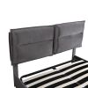 Upholstered Platform bed with a Hydraulic Storage System, Full size