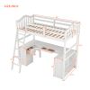 All-In-One Desk, Twin Loft Bed & Storage Unit