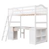 All-In-One Desk, Twin Loft Bed & Storage Unit