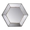 Hexagonal Silver Finish Mirror