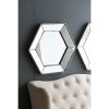 Hexagonal Silver Finish Mirror