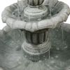 Outdoor Concrete Water Fountain with Submersible Electric Pump