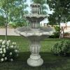 Outdoor Concrete Water Fountain with Submersible Electric Pump