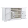 U-Can 65" TV Stand /w 2 Tempered Glass & 2 Solid Doors