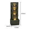 Concrete Modern Water Fountain with LED Lights