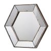 Hexagonal Silver Finish Mirror