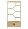 Rattan 5 Tier Bookshelf