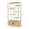 Rattan 5 Tier Bookshelf