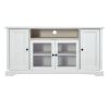 U-Can 65" TV Stand /w 2 Tempered Glass & 2 Solid Doors