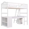 All-In-One Desk, Twin Loft Bed & Storage Unit