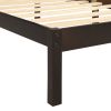 Espresso Twin Platform Bed Frame with Classy Headboard, Wood Slat Support, No Box Spring Needed