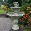 Outdoor Concrete Water Fountain with Submersible Electric Pump