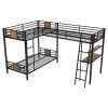 L-Shaped Twin over Twin Bunks w/ Twin Loft