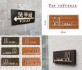 [Left pointing]Signpost Department Creative Sign Doorplate Warning Sign Wooden Public Notice Sign Toilet Symbol #2