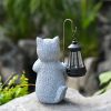 Solar Statue Cat Figurine