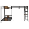 L-Shaped Twin over Twin Bunks w/ Twin Loft