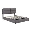 Upholstered Platform bed with a Hydraulic Storage System, Full size