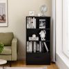 4-Tier Storage Bookcase with Open Shelves Drawer and Anti-toppling Device