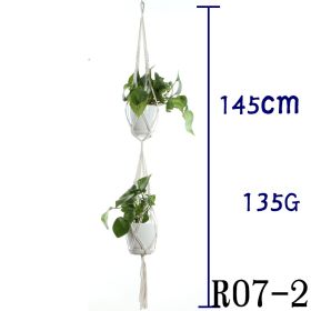 Hanging Net Flower Pot Holder (Option: 4 Style)