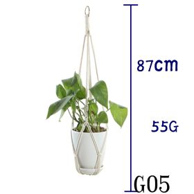 Hanging Net Flower Pot Holder (Option: 20 Style)