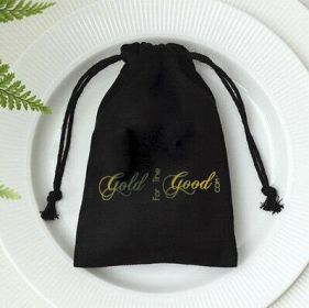 Flannel Drawstring Pouch (Option: Gold 100pcs-9x12cm)