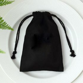 Flannel Drawstring Pouch (Option: No logo 100pcs-5x7cm)