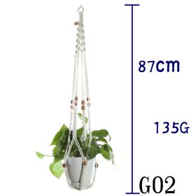 Hanging Net Flower Pot Holder (Option: 6 Style)