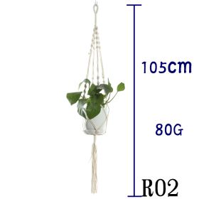 Hanging Net Flower Pot Holder (Option: 8 Style)