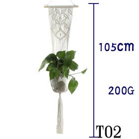 Hanging Net Flower Pot Holder (Option: 12 Style)