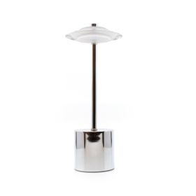 Glow Spaceship Rechargeable Table Lamp (Color: Chrome)