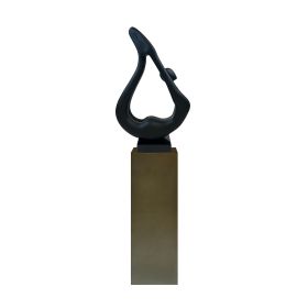 Yoga Black Sculpture (Color: Gray Base)