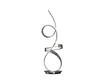 Amsterdam Table Lamp - LED Strip & Touch Dimmer (Color: Chrome)