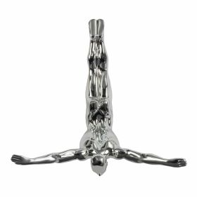 Diver Wall Decor Sculpture (Color: 22" Chrome)