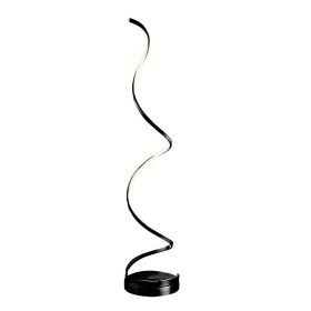 Modern Spiral LED 61" Floor Lamp // Dimmable Led Strip (Color: Black)