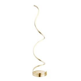 Modern Spiral LED 61" Floor Lamp // Dimmable Led Strip (Color: Gold)