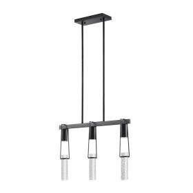 Harmony 3 Light Chandelier (Color: Matte Black)