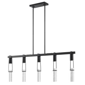 Harmony 5 Light Chandelier (Color: Matte Black)