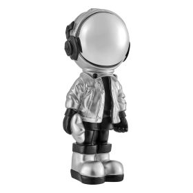 Hubble takes the Stars Astronaut Sculpture (Color: Black & Silver)