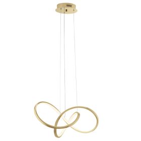 Knotted LED Dimmable Chandelier (Color: Sandy Gold)