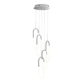 LED Five Clips Chandelier (Color: Chrome)