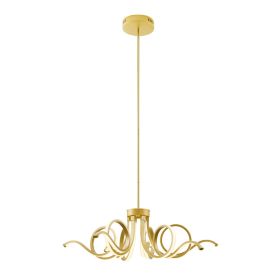 Magnolia LED Adjustable Chandelier (Color: Sandy Gold)