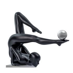 Margaux Doll Sculpture (Color: Matte Black and Steel)