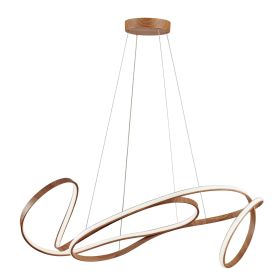 Moscow LED Chandelier (Color: Light Wood)