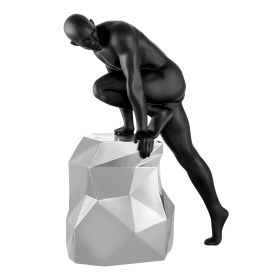 Sensuality Man Sculpture (Color: Matte Black and Chrome)