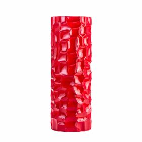 Textured Honeycomb Vase (Color: Red, 36")