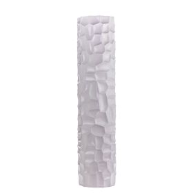 Textured Honeycomb Vase (Color: White, 52")