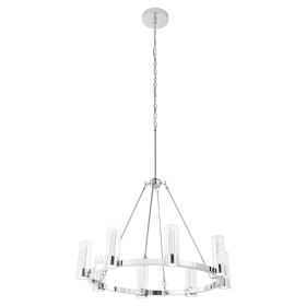 Victory 8 Light Chandelier (Color: Chrome)