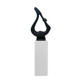 Yoga Black Sculpture (Color: White Base)